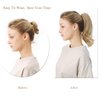 DAYCEN Wavy Hair Claw Ponytail Extension, Clip In Medium Length Synthetic Wave Ponytails For Women Girls (Bleach Blonde)