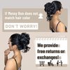 aforystanys Messy Bun Hair Piece Claw Clip Hair Bun Extension Curly Wavy Tousled Updo Hair Extensions Synthetic Chignon Buns Hair Pieces for Women-Brown Mixed Blonde