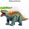 Liberty Imports Electronic Walking Jurassic Stegosaurus Dinosaur Toy Figure with Swinging Tail Action, Roaring Sounds and LED Lights - Battery Operated Dino Gift for Kids Boys Girls