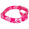 Country Brook Petz - Pink Hawaiian Martingale Dog Collar and Leash - Hawaiian Collection with 7 Tropical Designs (5/8 Inch, Small)
