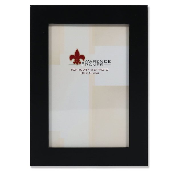 Lawrence Frames 34346 Black Wood Classic 4x6 Picture Frame