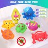 Mold Free Baby Bath Toys - 7 Pcs No Hole Ocean Animals Bathtub Toys for Toddlers 1-3/Infants 6-12-18 Months,Water Table Toys Shower Toys Pool Toys for 1 2 3 4 Year Old Boys Girls Kids