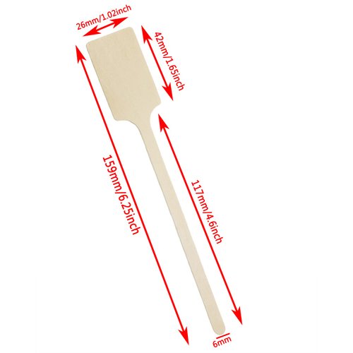 Mini Skater 6.2 Inch Wood Coffee Stirrers Eco Friendly Biodegradable Stir Sticks for Tea Hot Cold Beverages(100 Pcs)