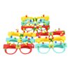 DIY Building Bricks Glasses Birthday Party Favors Gifts Children's Early Education Enlightenment Intelligence Toys Creative Party Supplies Decorations For Building Bricks Kids 9 Pcs/Set