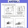 VIATOOLS 1/2" Scissor Jack Adapter for Use with 1/2 Inch Drive/Impact Drills/Ratchet or Standard Drive Sockets or 13/16 Inch Lug Wrench