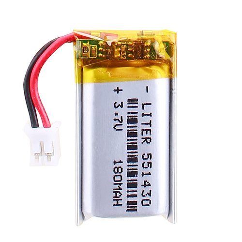 Liter energybattery 3.7V Lipo Battery 180mAh Rechargeable Lithium ion Polymer Battery 551430 Lithium Polymer ion Battery with JST Connector
