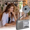 XHDATA D219 Portable AM FM Shortwave Radio Battery Operated Small Great Reception Radio with Good Sound,Earphone Jack for Gift Elder,Home,Child [Sliver]