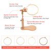 Catcan Embroidery Hoop Stand with 2 PCS 7'' 5'' Embroidery Hoops, Adjustable Rotated Wooden Cross Stitch Hoop Stand, Hands Free Embroidery Hoop Holder for Arts Crafts Sewing Embroidery Project