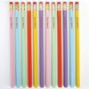 Lillian Vernon Personalized Pastel Pencils - Set of 12, Engraved Name, Hardwood #2 School Pencils, Kid's Gift