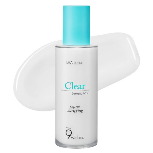 9 wishes] Dermatic Clear Lotion - Mild Exfoliating Acne Treatment Face Moisturizer with LHA - 4.23fl.oz.