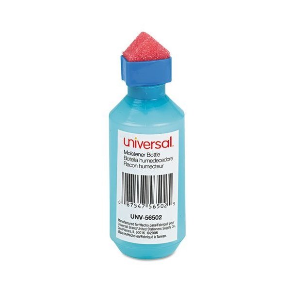 Universal : Squeeze Bottle Moistener with Sponge Tip Applicator, 2 oz. Capacity -:- Sold as 2 Packs of - 1 - / - Total of 2 Each