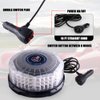 Nrgedzam Led Beacon Strobe Light Magnetic Beacon Lights Roof Top Emergency Strobe Lights For Magnetic For Vehicles Plow Truck Police Car Forklift Tractor Firefighter Clear Lens(Amber&White)