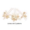 FXmimior Bridal Headpiece Vintage Crystal Leaf Hair Pins Bobby Pins Wedding Party Hair Accessories(pack of 3) (gold)