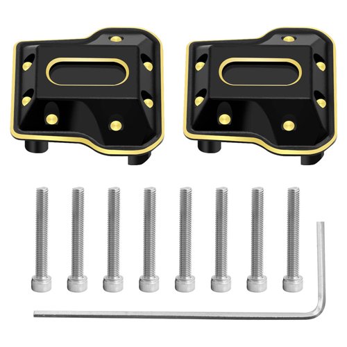OGRC Brass Axle Differential Cover Front Rear Diff Cover Case for Traxxas TRX4M 1/18 RC Crawler Upgrade - 17.4g/2pcs
