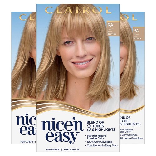 Clairol Nice'N Easy Creme 9A Light Ash Blonde (Pack of 3)