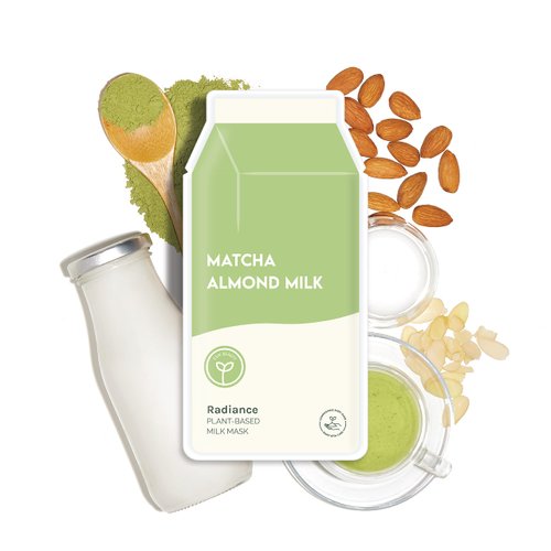 ESW Beauty Matcha Almond Milk Radiance Plant-Based Milk Mask Multipack