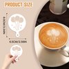 20 Pieces Cookie Stencils Plastics Coffee Stencils Latte Art Reusable Cake Stencil Templates, DIY Cookie Stencil Painting Molds for Cookies Baking Dessert Cappuccino