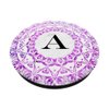 Cell Phone Pop Up Grip Holder,Monogram Mandala White Pink A PopSockets Grip and Stand for Phones and Tablets