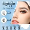 KevKev Lash Clusters Kit 3D Fluffy Cluster Lashes 20D+40D 320 Pcs DIY Lash Extensions Eyelash Clusters Glue Individual Lashes Remover Cluster Thin Band & Soft (Fluffy 20D+40D Kit,8-16mix)