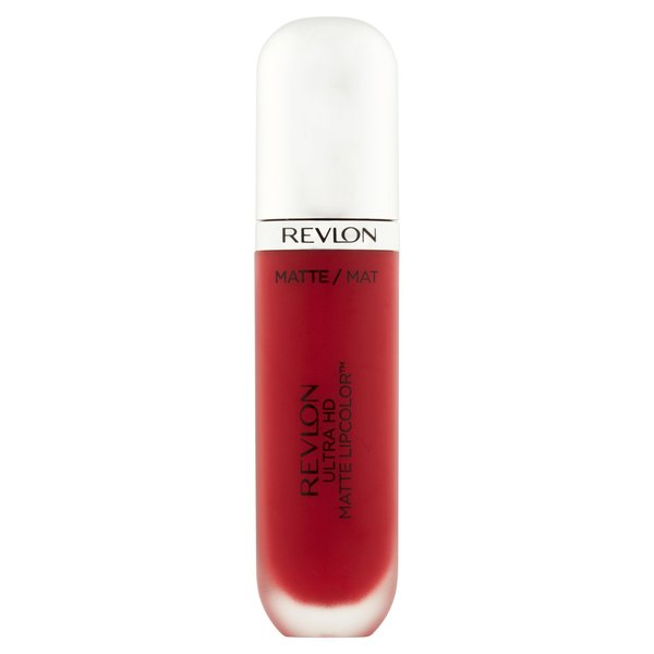 Revlon Ultra HD Matte Lipcolor, Velvety Lightweight Matte Liquid Lipstick in Red / Coral, Romance (660), 0.2 oz