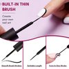 Makartt Gel Nail Polish Liner Set 8ML, 2 Color Nail Art Winter French Polish White Black for French Tip Swirl Draw Nail Soak Off UV Curing Built Thin Brush Manicure Set For Salon DIY