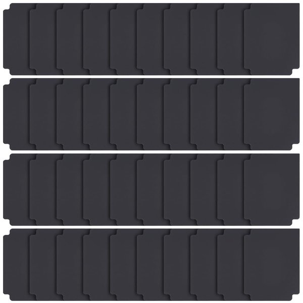 CRASPIRE Trading Card Dividers Black Card Separator Card Sorting Tray Plastic Card Dividers Board Game Card Separator Card Deck Box Dividers for Game Organizer Storage 40sheets 2.75 x 3.7 Inch