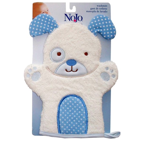 Nojo Character Bath Collection 3D Character Applique Woven Terry Washmitt, Puppy