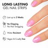 Semi Cured Gel Nail Strips - 20 Pcs. Salon-Quality Nail Wraps for Women - Works with Any UV Lamp, Long Lasting, Easy to Apply and Remove Gel Nails Stickers