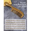 Yuutbiu Wide Tooth Comb for Curly Hair, Wooden Hair Comb with Handle, Green Sandalwood Detangling Comb