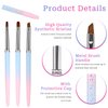 3Pcs Nail Polish Clean Up Brush Set, Round&Angled Manicure Nail Brushes for Cleaning Nail Art Polish Remover Brush Professional Nail Detail Brush Nail Painting Tool for Nail Art Design