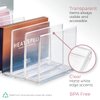 iDesign The Sarah Tanno Collection Plastic Cosmetics and Makeup Palette Organizer, 7-Compartment, Clear