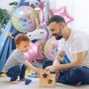 DUILE Unicorn Balloons Unicorn Birthday Party Decorations for Girls Foil Balloons Set Macaron and Rainbow Balloon Wedding Baby Shower Party Supplies (1)