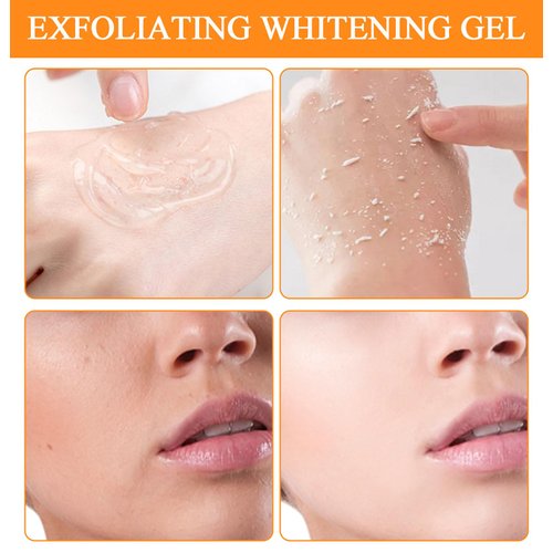 2PCS Orange Exfoliating Gel, Orange Exfoliating Gel Scrub Face Body Skin, Natural Orange Peeling Gel Face Scrub, Deep Cleansing Moisturizing Facial Exfoliator