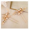 Samlbale Gold Hair Accessories Bride Wedding Hair Pins, Bridal Head Piece Gold Hair Pins Hair Accessories for Women girls Pack of 2