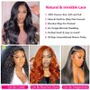 28 Inch Body Wave Lace Front Wigs Human Hair Pre Plucked with Baby Hair 13x4 HD Transparent Glueless Lace Frontal Wigs Brazilian Virgin Human Hair Wig with Baby Hair 180 Density Long Hair Wigs