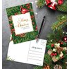 50- Red Cardinal Bird Holiday Postcard Set 5x7" Cute Blank Winter Christmas Greeting Cards, Bulk Pack of Premium Seasons Greetings, Happy New Years Cards for Business Office or Church Thank You Notes