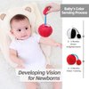 Jollybaby Soft Plush Stuffed Black and White Oball with Rattle Toys for Infant Baby 0-3-6 Months, High Contrast Sensory Rattles Teething Ball Toys for Baby, Newborn Boy Girls Shower Gifts