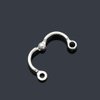 2Pcs Silver Parrot Foot Rings, Bird Leg Rings Metal Bird Foot Rings Outdoor Fly Training Parrot Leg Bands Birds Opening Clip(Inner Diameter 5.5 mm), Birds，Bird Toys