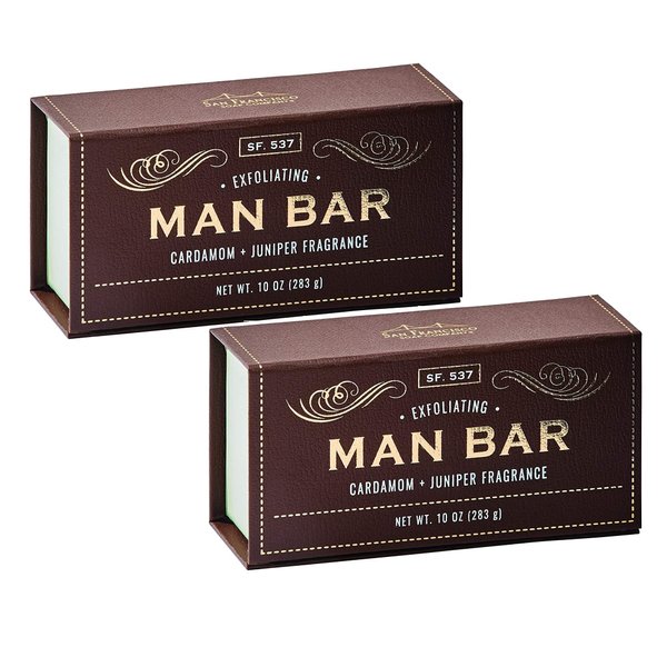 San Francisco Soap Company Man Bar 10 oz. Soap Bar - Cardamom & Juniper (2-Pack)