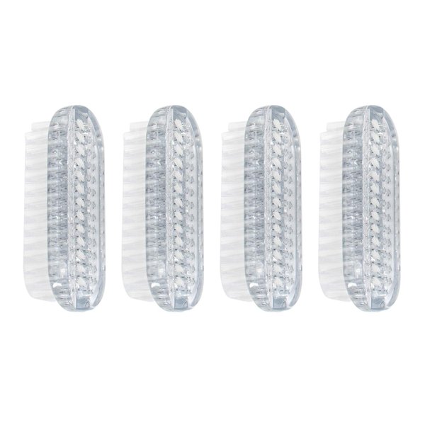 AUEAR, 4 Pack Plastic Fingernail Cleaning Brush Double-Sided Hand Nail Cleaning Brush Toe Cleaning Brush Scrubber for Men Women
