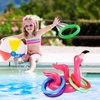 Camlinbo 15 Pcs Inflatable Flamingo Pool Toys Ring Toss Pool Game, Flamingos Luau Party Decor Hawaiian Beach Toys Carnival Outdoor Luau Party Games Party Supplies for Kids Adults Family