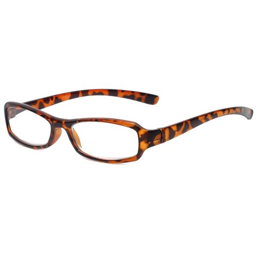Calabria 8034 Designer Reading Glasses +4.50 Tortoise Women Spring Hinged Single Power Readers Distortion Free Lightweight
