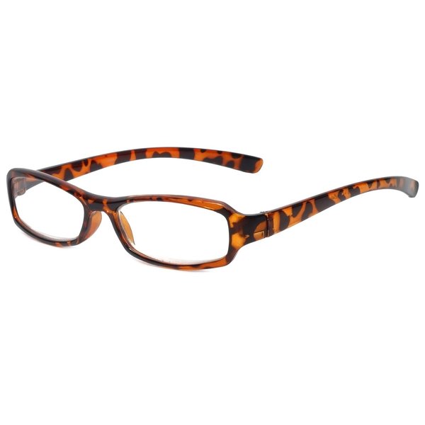 Calabria 8034 Designer Reading Glasses +4.50 Tortoise Women Spring Hinged Single Power Readers Distortion Free Lightweight