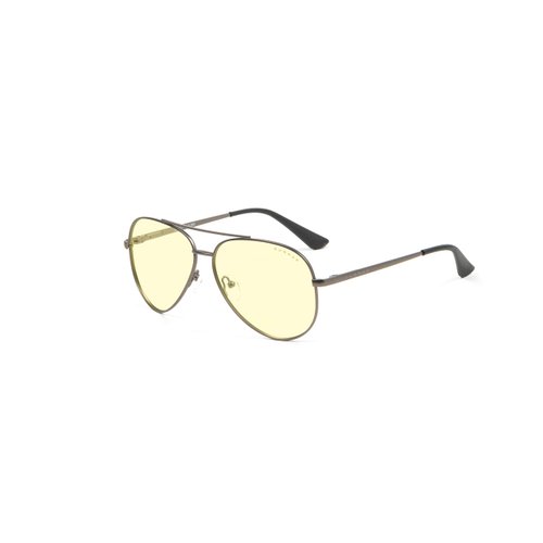 GUNNAR - Premium Gaming and Computer Glasses - Blocks 65% Blue Light - Maverick, Gunmetal, Amber Tint