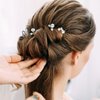 9PCS Gold Wedding Bridal Hair Combs Pearl Hair Pins Clips Vintage Hair Headpiece Jewelry for Bridesmaids Brides Flower Girls Hair Accessories