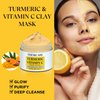 THESKCARE 3 PCS Clay Mask Set, Turmeric Vitamin C Clay Mask, Dead Sea Mud Mask, Green Tea Clay Mask, Facial Mask for Oil Control, Deep Cleaning, and Radiant Skin, 240g, 2.82 OZ each