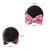 2 Pairs Mouse Ears Hair Clips & Mouse Hair Bows Barrettes for Women Girls Costume Accessories Birthday Party Decorations Pink
