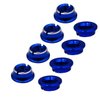 Treehobby 8PCS Aluminum Control Transmitter Switch Nuts & Installation Spanner Compatible with Futaba Remote Control JR/frsky Gear Switch nut Toggle Switch(Dack Blue)