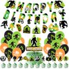 Bigfoot Birthday Party Supplies Set Bigfoot Banner Balloons Cake Topper, Flag Pulling Bigfoot Party Decoration Favors for Kids Man Sports Fan Birthday Party