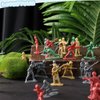 LovesTown 120PCS Army Men Action Figures, Plastic Toy Soldier Figures Green Red Yellow Silver Army Men Playset for Boys Birthday